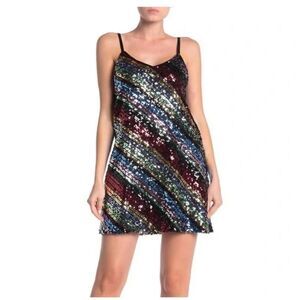 Free Press multi-colored sequin dress women's size XS